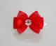 Mini-Schleife *Strass* rot