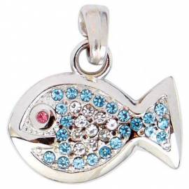 *Schmuckanh�nger Fisch* t�rkis - Bild vergr��ern 