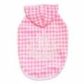 Puppy Angel Argyle Crown Hoodie pink