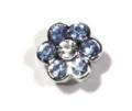 Strass Motiv Blume *Blau*
