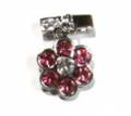 Strass Motiv Dangler *Blume-Rosa*