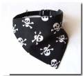 Halsband mit Halstuch Skully schwarz