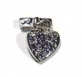 Strass Motiv Dangler *Herz-Lila*