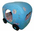 Hunde Wohnwagen, Campingwagen *Flower* blau