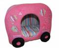 Hunde Wohnwagen, Campingwagen *Flower* rosa