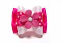 Schleife *Big Flower* rosa-weiß