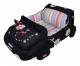 Hundecabrio *Flower* schwarz mit rosa